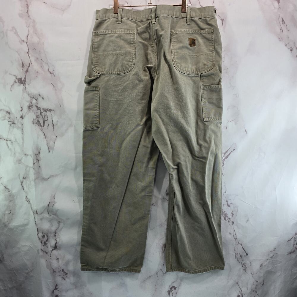 Carhartt Pants Mens 38 X 32 Tan Brown Khaki Dungaree Fit Classic Loose Cotton